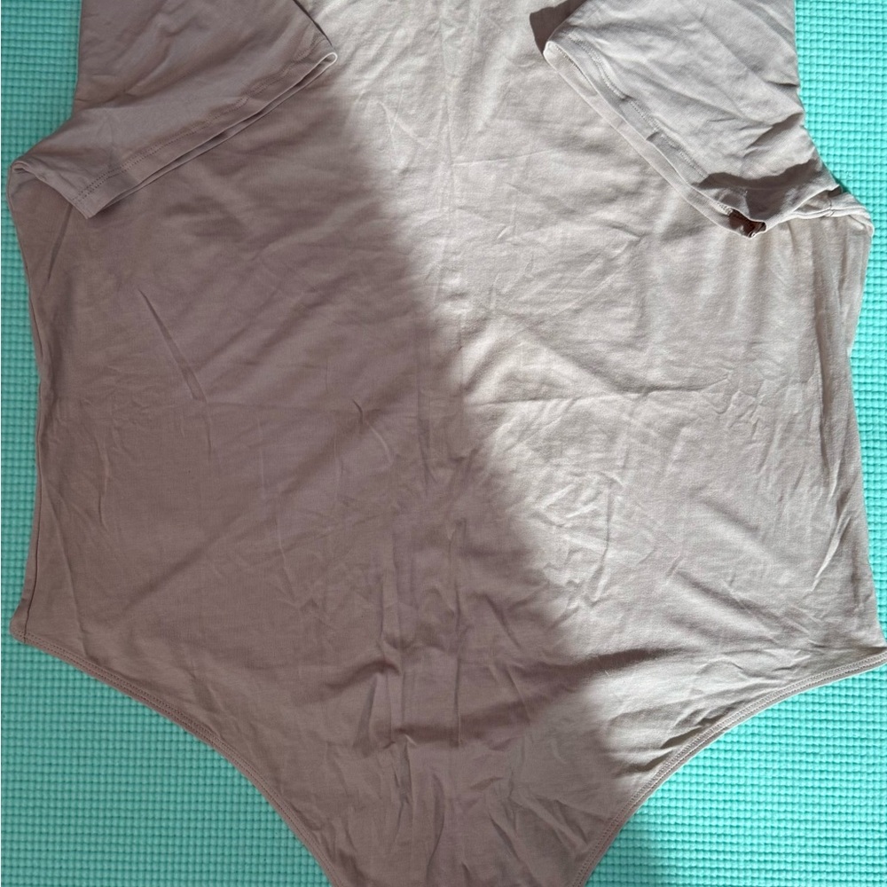 Tan Short Sleeve Bodysuit